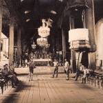 Inside a beautiful old church.