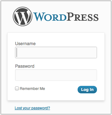 WordPress Login Screen
