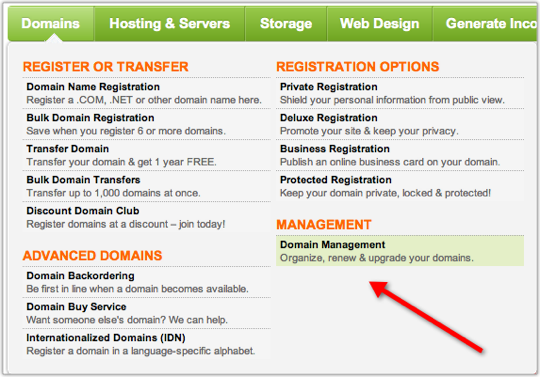 GoDaddy Domain Management