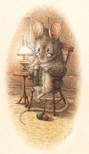 Knitting Mouse by Beatrix Potter