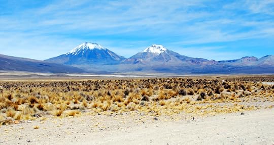 Parinacota (left) and Pomerape (right), Sajama National Park, Bolivia