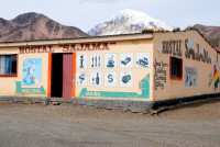 Registering for the climb, Sajama National Park, Bolivia