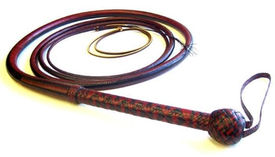 Bullwhip, Red and Black 24 Plait 2-tone