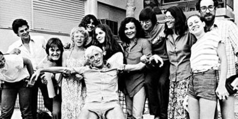 With the Bridge in Britain friends in Tel Aviv in 1975; John Levy is far right