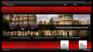 screenshot from Fluenz language software