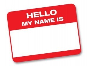 name tag