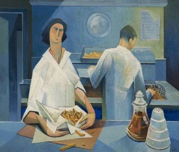 Salford the chip shop eric satchwell 1952