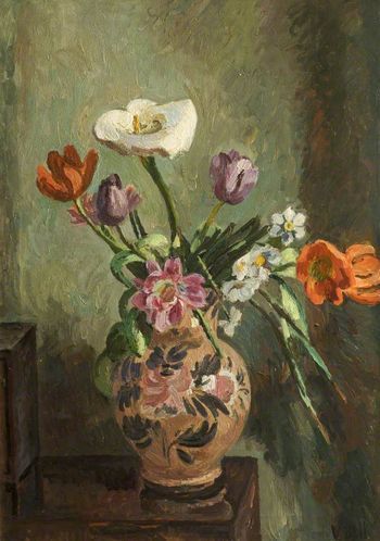 Salford arum and tulips vanessa bell