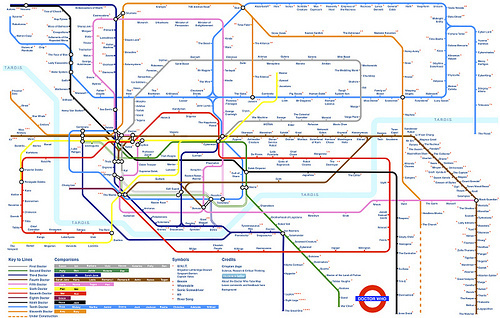 Doctor Who Tube map by Crispian Jago