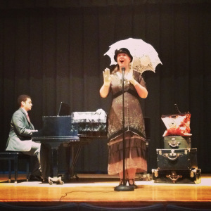 Cece Otto and pianist Aaron Gray on stage at Ligonier Town Hall.