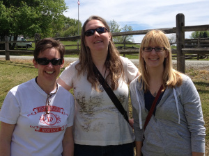 Left to right: Louise Tilzey-Bates, Cece Otto, Me