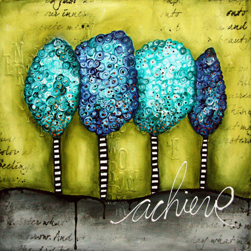 Turquoise trees text achieve-