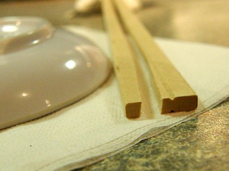 Unevenly broken chopsticks for an Experience Design class