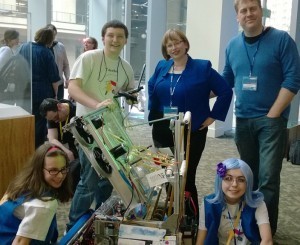 Glacier Peak High School Robot Team with Glenn and I (with TaterBotZ)
