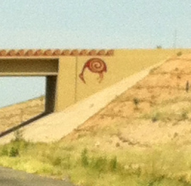 One of Arizona's many freeway decorations. This one is East of Tucson, on I-10.