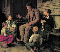 a painting by Albert Anker
