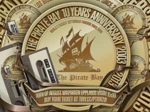 The Pirate Bay 10 år logo