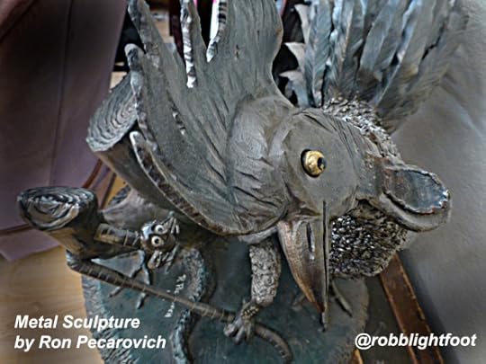 Chicken and Worm, closeup of of chicken head 