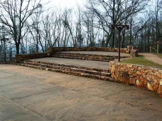 The amphitheater next to the Inn, where local youth held nighttime dances during the 30-60s.