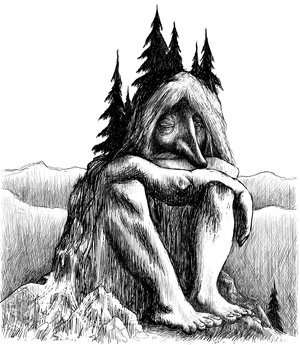 Troll becoming a mountain ill jnl