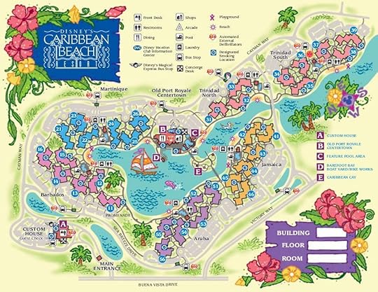 Disney's Caribbean Beach Resort Map