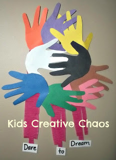 make a handprint dream catcher paper craft