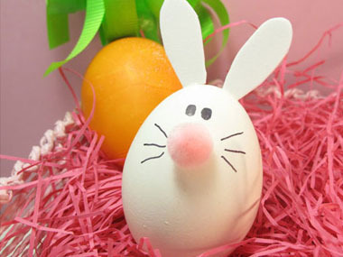 Easy Egg decorating cute bunny