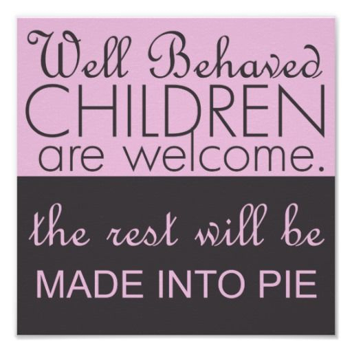 well behaved children