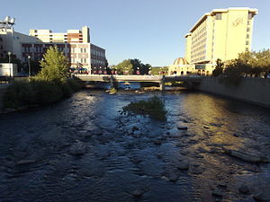 running through downtown