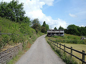 English: Old pigeon loft On the side of the tr...