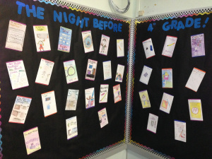 Inspired by my Night Before books, the 4th graders designed book covers.