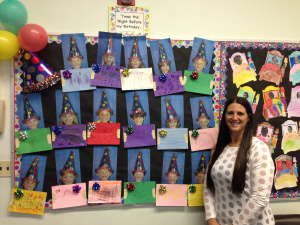 Kids in party hats made their own birthday wishes like in The Night Before My Birthday.
