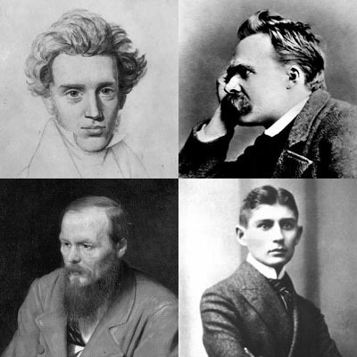 A collage of four precursors of Existentialism...