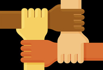 Four Hands Joined Together