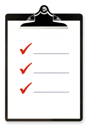 Checklist on Clipboard