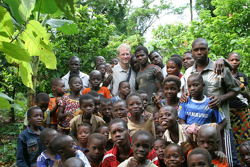 With Cocoa farmers in Ivory Coast