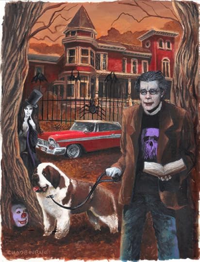 Stephen King Painting By Glenn Chadbourne