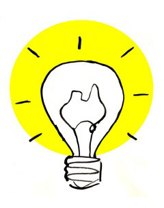 Lightbulb cartoon by Fiona Katauskas