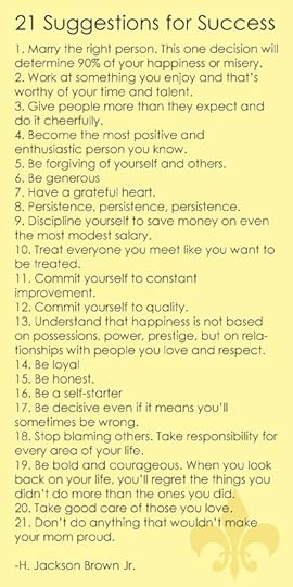 21 suggestions for success
