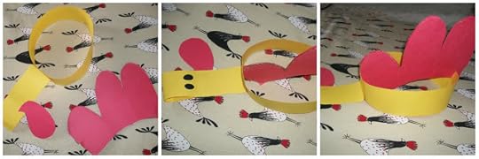 How to make a rooster chicken hat band mask preschool play costume