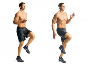picture of a man jogging in place