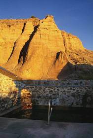 Mineral Hot Spring by the Canyon just before sunset.