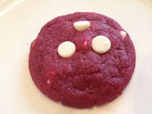 Red velvet chocolate chip cookie