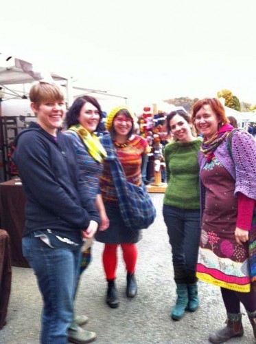 The cool kids at Jennie's booth.