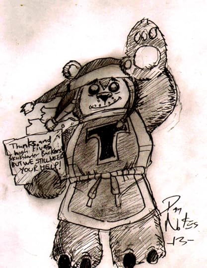 Get you High 5 from Tristan the Teddy Bear. Art by Dan Nokes.