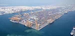 Port of Dubai Emirate, located on Jebel Ali di...