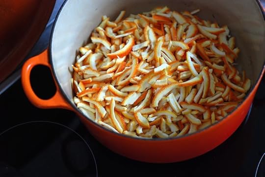 Sliced sour orange peel