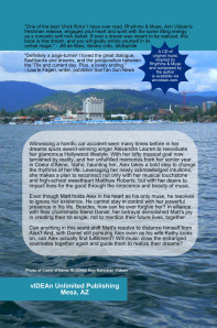 I created my own back cover for Rhythms & Muse using Photoshop and a photo editing software.