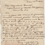 For a final, abbreviated 3-month period, Company B, 24th Infantry, comprised of black enlisted men under the command of white officers, was assigned to Baler, under the command of 1st Lieutenant James D. Taylor Jr. By oversight or design, some 20 of these soldiers managed to slip out of Baler on their return to the United States without paying local debts amounting to $78.93 (which in today's dollars would be about $2,200 in equivalent purchasing power). The payments, due to some 20 laundry contractors for washing clothes ($59.68) and the Spanish priest who was apparently running a small-time 
