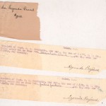 Two receipts totaling $3.00 for payment to Segunda Priginal (later Friginal?) for washing, issued to Privates Marshall Black and Julius Jackson.